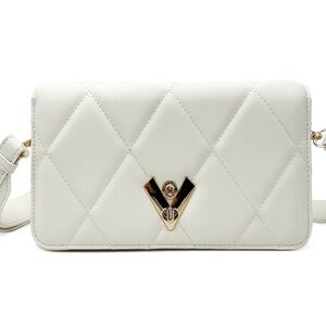 VALENTINO ORLANDI WHITE QUILTED CROSSBODY BAG